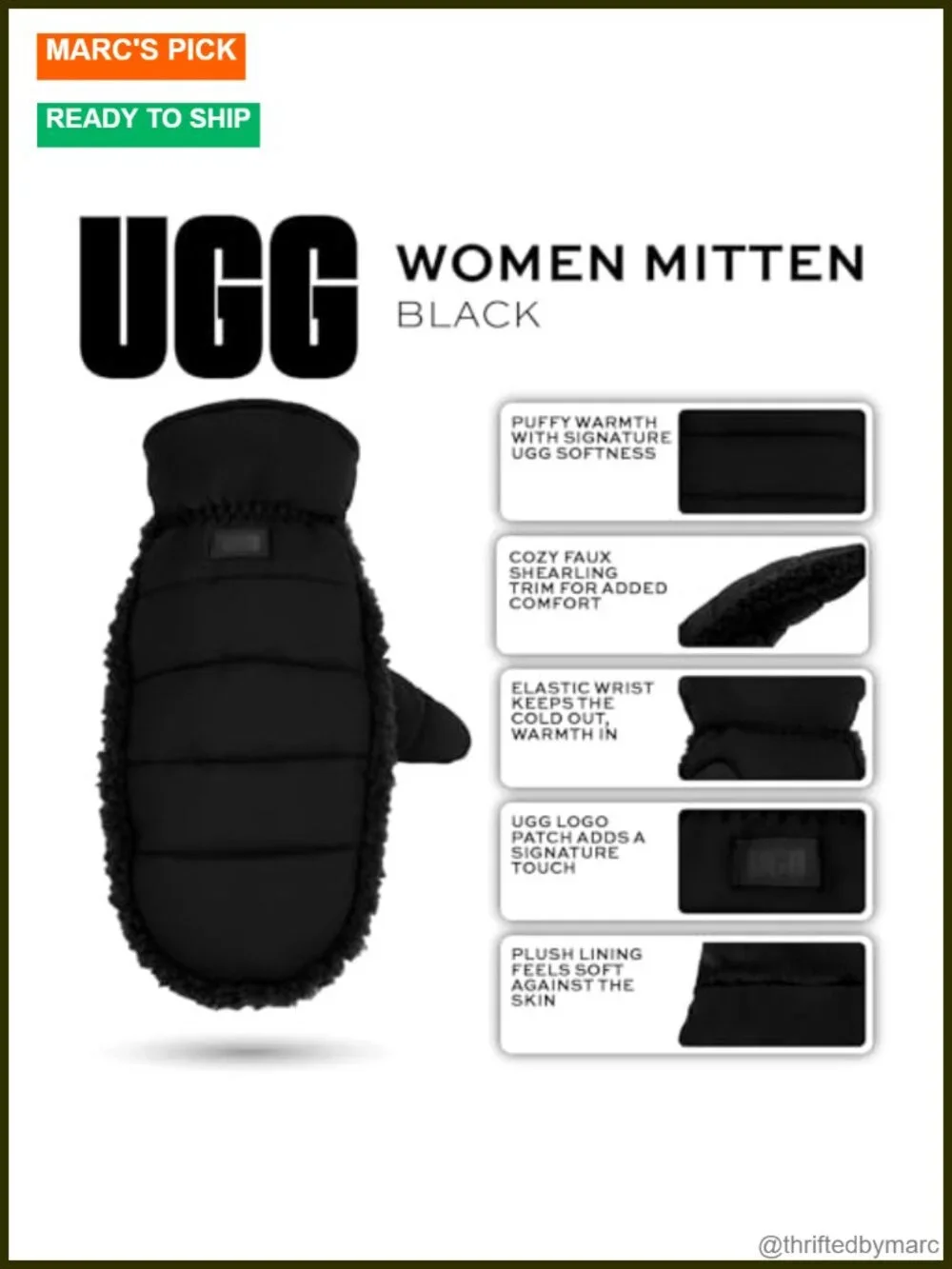 Water-Resistant Nylon Mittens with Recycled Polyester Insulation, Pull-On Style